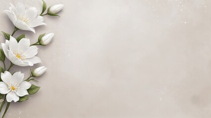 Elegant White Blossoms on Soft Pastel Background
