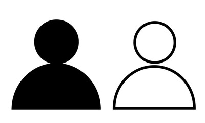 人物ピクトグラム　シルエット　アイコン 上半身アバターセット