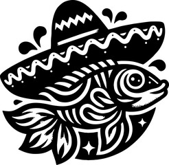 Guppy Fish vector in the mexican style