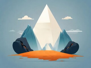 On Top of the World: Adventures in the Mountains minimal design 