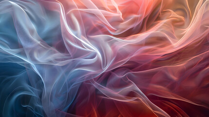 Obraz premium Layers of Translucent Veils Abstract Background - Ethereal Visual Elegance
