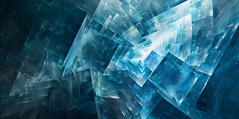 Transparent Layers Abstract Background Design - Artistic Modern Digital Art