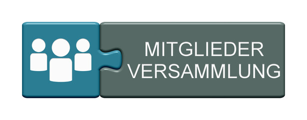 Mitgliederversammlung - Puzzle Button mit Gruppen Symbol