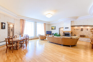 standard interior apartment. living room with sofa