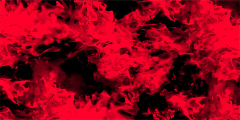 Abstract red fire in dark background. Grunge texture black and red color background. Festive New Year grunge background with Flowering design.	