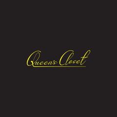 Queen's closet Signature logo and minimalist QC logo