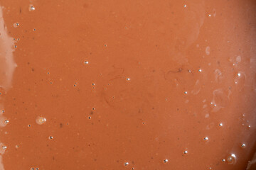 Texture of chocolate sauce. Cooking Salted Caramel Chocolate Cold Cake Series.