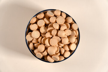 Bowl of mini sponge cookies