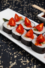 fried roll sushy hot asian