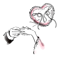 Exchange of rings Bride and groom Wedding rings