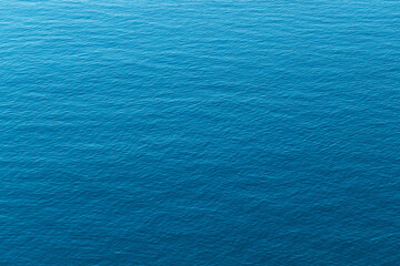 calm sea top view, blue ocean as background - 764921395