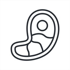 Meat steak vector icon, simple sign for website and mobile app.