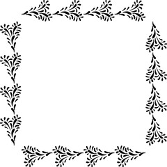 Stylish decorative square frame. Vector image.
