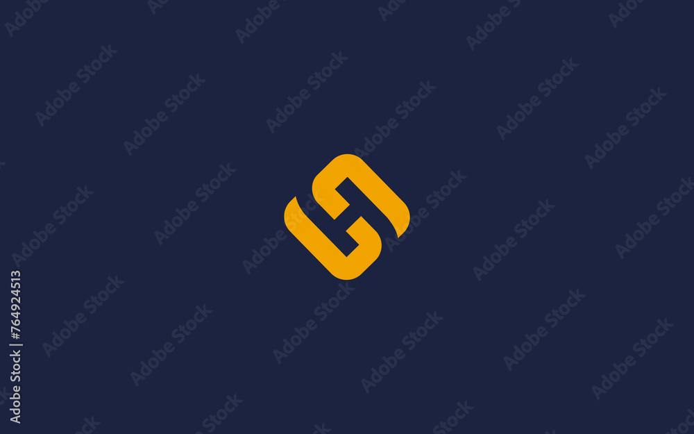 Wall mural letter sh with square logo icon design vector design template inspiration