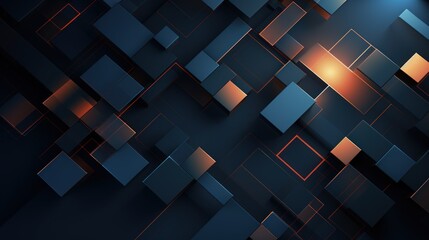 Abstract background with texture lines and shapes. Cube.