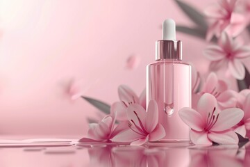 Obraz na płótnie Canvas Background of beauty serum for cosmetic product