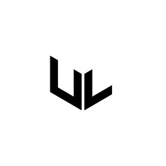 UL letter logo design with white background in illustrator, cube logo, vector logo, modern alphabet font overlap style. calligraphy designs for logo, Poster, Invitation, etc.