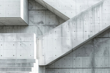 Fototapeta premium Abstract geometric architecture detail modern concrete structure building.