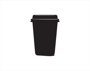 Disposable coffee cup icon set isolated on white background. Vector illustration.