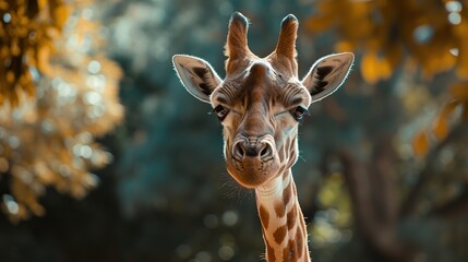 Obraz premium close up of a giraffe in a national park