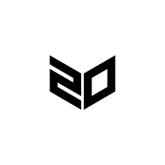 ZO letter logo design with white background in illustrator, cube logo, vector logo, modern alphabet font overlap style. calligraphy designs for logo, Poster, Invitation, etc.