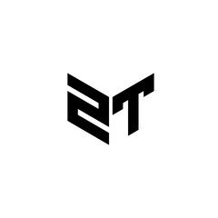 ZT letter logo design with white background in illustrator, cube logo, vector logo, modern alphabet font overlap style. calligraphy designs for logo, Poster, Invitation, etc.