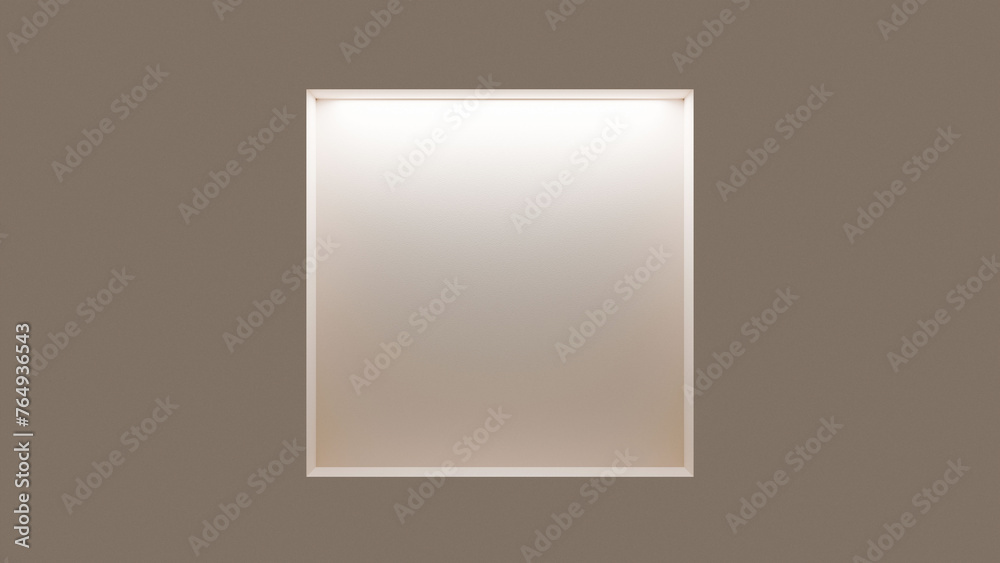 Poster Abstract Background Room empty space in wall, geometric shape podium place for advertisement and design, plaster wall shape abstract form background window and display, display podium mock up, luxury