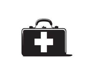 First aid kit icon. Medical and healthcare symbol. Vector illustration.