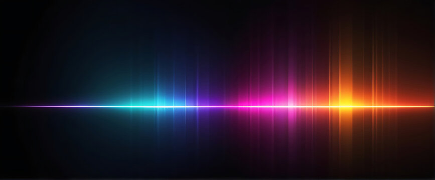 Red spectrum lights with black party club neon lights abstract wave mesh background, black background. wide banner, poster, header website, social media, editing video, background presentation. ai