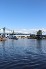 Fototapeta premium Wilhelmsbridge: Linking Across the Picturesque Harbor Area of Wilhelmshaven