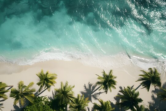 Tropical Paradise: Transport viewers to a tropical paradise with a photo of palm trees, white sand beaches, and crystal-clear blue water.

