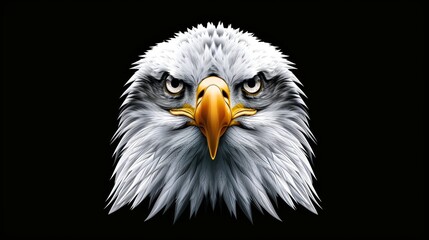 Obraz premium Vector clipart illustration portrait of a bald eagle.