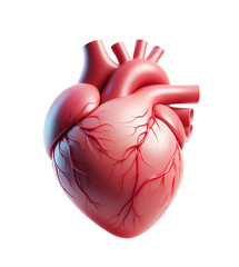 Human heart isolated on white background
