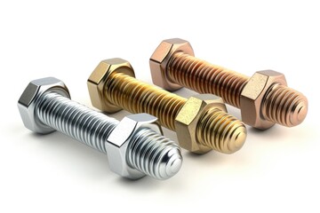 Bolts isolated on white.