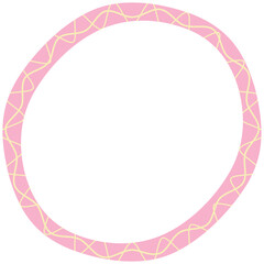 Circle frame with curvy lines