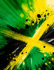 Vibrant jamaican flag