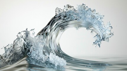 dynamic water on white. 