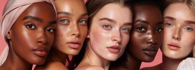 Obraz premium portrait of young women. diversity concept image. 