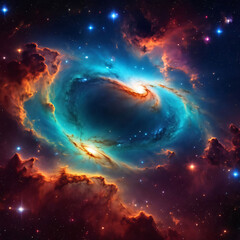 Obraz na płótnie Canvas colorful space galaxy cloud nebula cosmos universe science astronomy supernova background