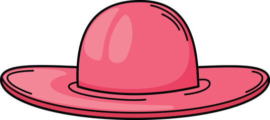 illustration of colorful hat outline white on background vector