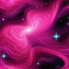 pink nebula in smooth abstract waves galaxy with a background