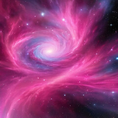 pink nebula swirling in an abstract smooth design stars sprinkled across the clean pastel galaxy background