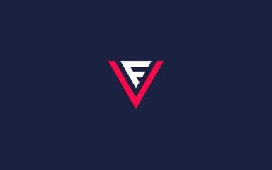 letter vf with triangle logo icon design vector design template inspiration