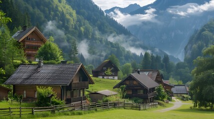 Fototapeta premium Traditional Austrian house