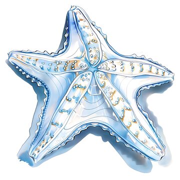 recommend clip art: watercolor Illustration of starfish