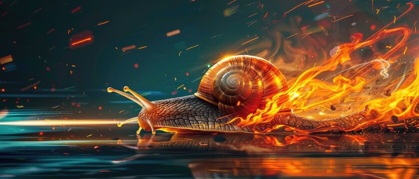 Racing snail turbo flames