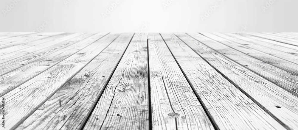 Sticker Capture the detailed view of a wooden floor against a clean white backdrop