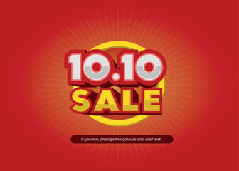 Red and yellow, Flash sale, date 10.10, product adverts
