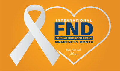 International FND Functional Neurological Disorder Awareness Month  vector illustration. 