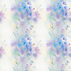 Fototapeta na wymiar abstract watercolor background with flowers